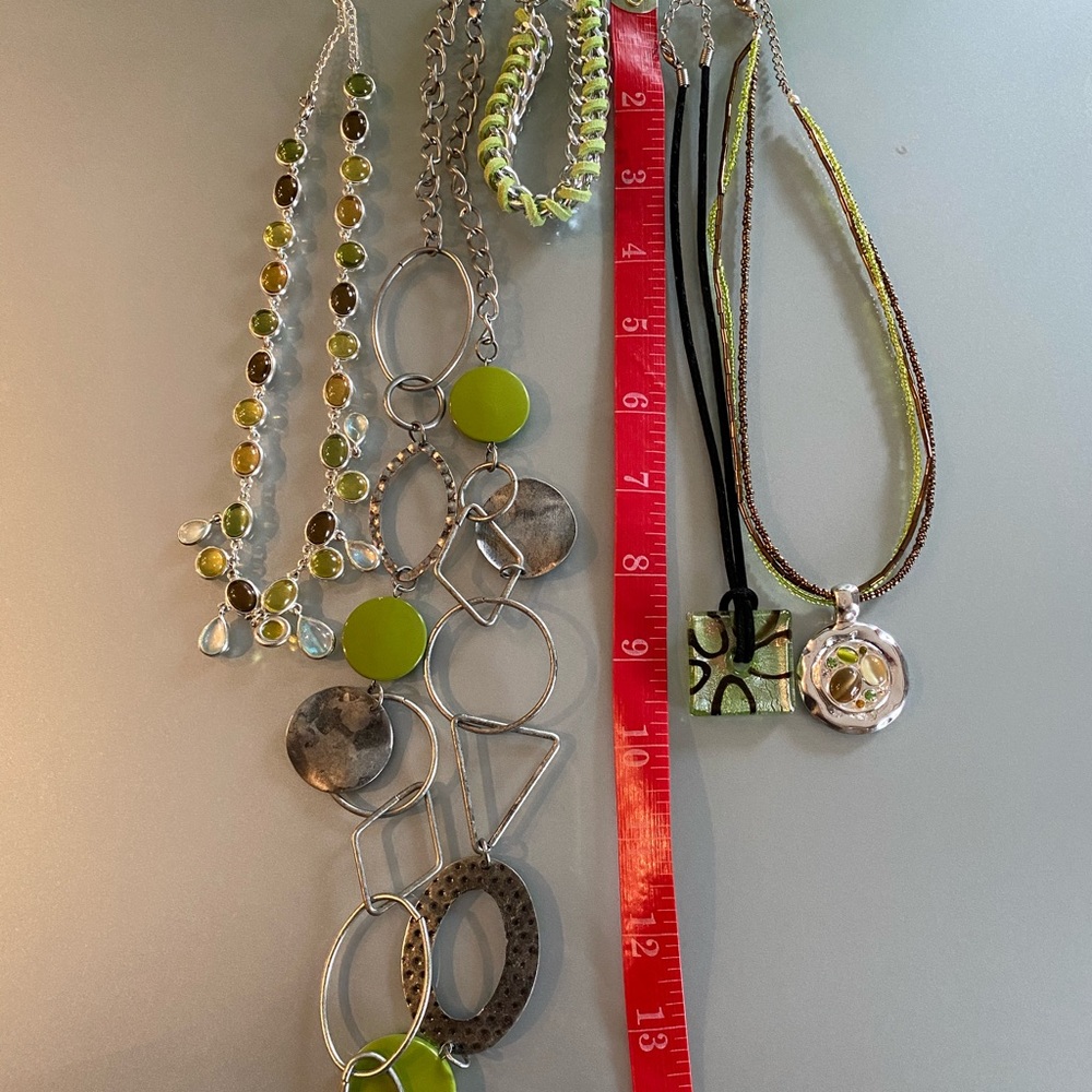 Jewelry grab bag, greens